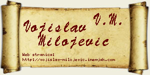 Vojislav Milojević vizit kartica
